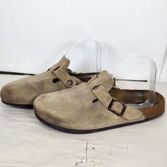 Birkenstock Betula Boston Brown Suede Clogs Sandals Women's Size 40 EU 9 US - Picture 1 of 15